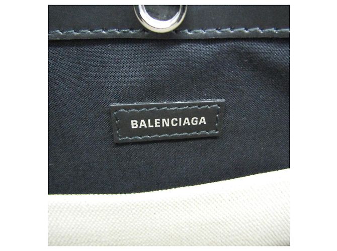 Everyday Borsa a tracolla Balenciaga Pochette Navy Nero Bianco sporco - vista 14