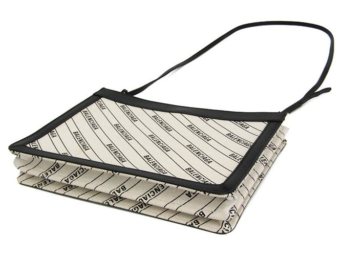 Everyday Borsa a tracolla Balenciaga Pochette Navy Nero Bianco sporco - vista 2
