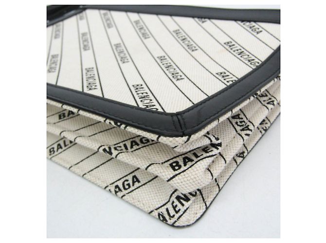 Everyday Borsa a tracolla Balenciaga Pochette Navy Nero Bianco sporco - vista 7