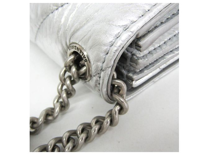 Balenciaga Crush Chain Schultertasche Silber - Ansicht 6