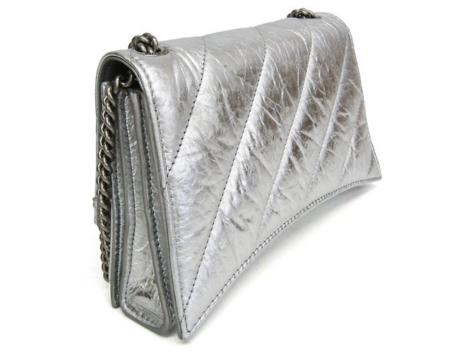 Balenciaga Crush Chain Schultertasche Silber - Ansicht 7