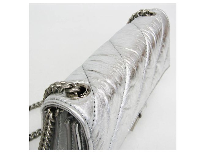 Balenciaga Crush Chain Schultertasche Silber - Ansicht 8