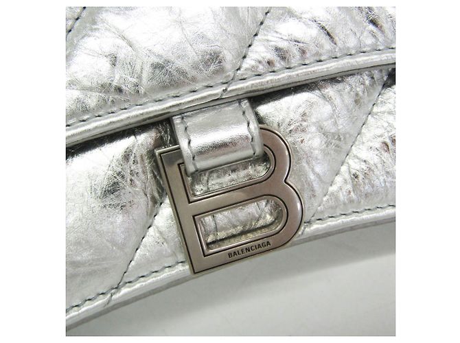 Balenciaga Crush Chain Schultertasche Silber - Ansicht 9
