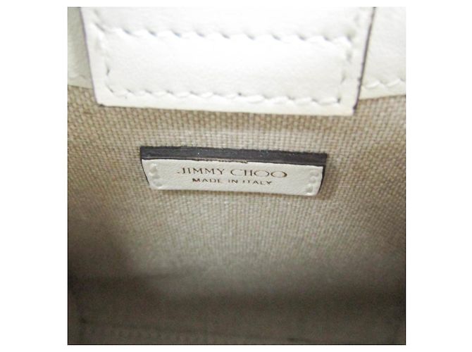 Jimmy Choo Mini North South Tote - Japan Limited Edition Rosa Bianco sporco - vista 11