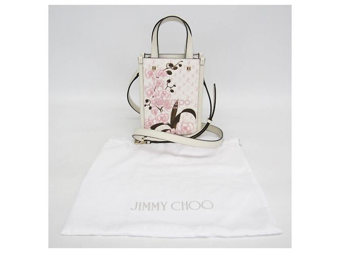 Jimmy Choo Mini North South Tote - Japan Limited Edition Rosa Bianco sporco - vista 2