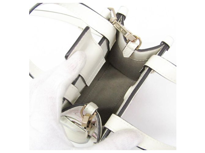 Jimmy Choo Mini North South Tote - Japan Limited Edition Rosa Bianco sporco - vista 4