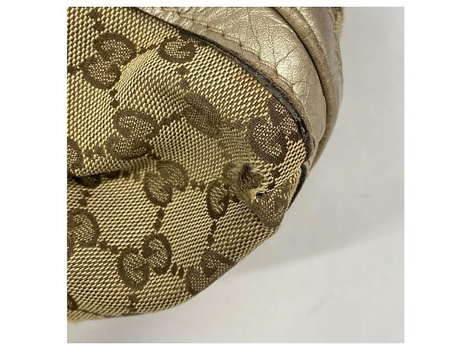 Gucci GG Canvas Bamboo Handtasche Braun Golden - Ansicht 11