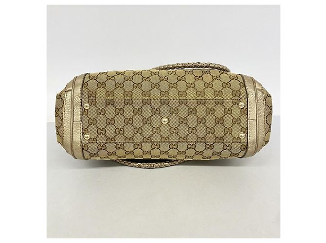 Gucci GG Canvas Bamboo Handtasche Braun Golden - Ansicht 3