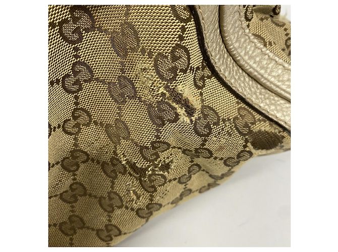Gucci GG Canvas Bamboo Handtasche Braun Golden - Ansicht 6