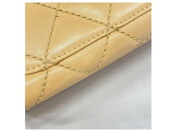 Bolsa Chanel Wild Stitch em pele de cordeiro Bege - vista 11