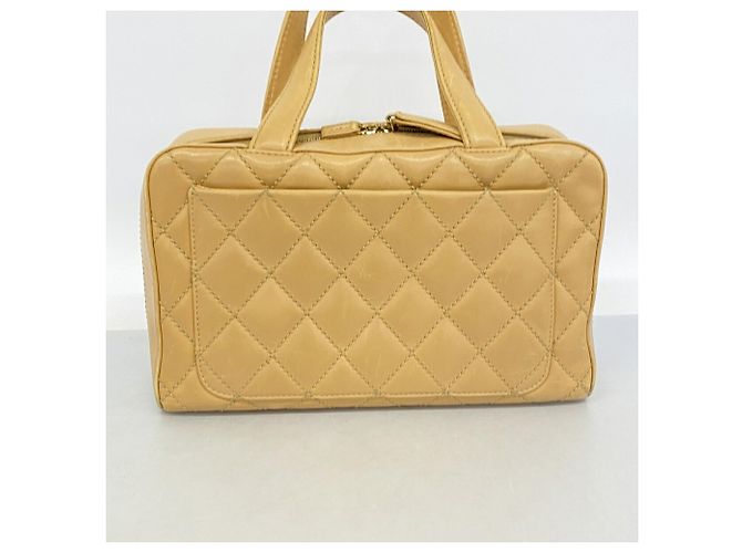 Bolsa Chanel Wild Stitch em pele de cordeiro Bege - vista 12