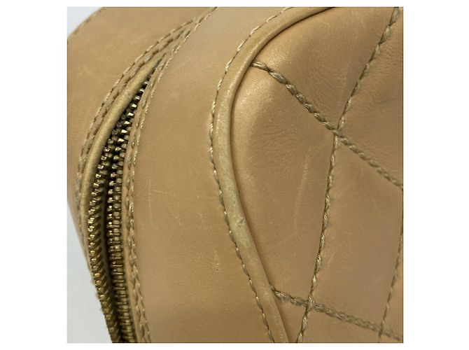 Bolsa Chanel Wild Stitch em pele de cordeiro Bege - vista 6