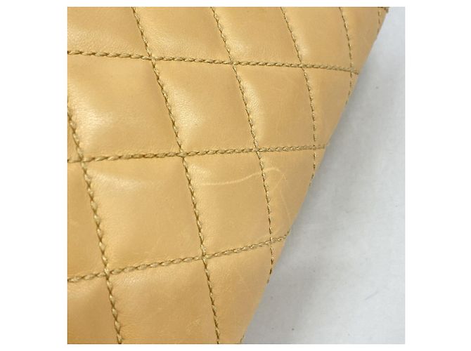 Bolsa Chanel Wild Stitch em pele de cordeiro Bege - vista 9