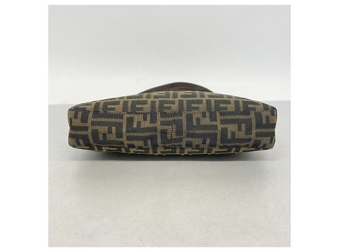 Fendi Zucca Schultertasche aus Nylon-Canvas Braun - Ansicht 3