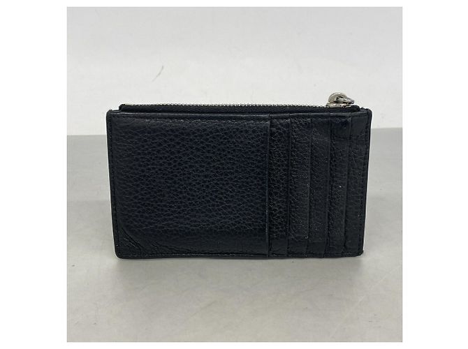 Porta-moedas Prada em couro preto - vista 9