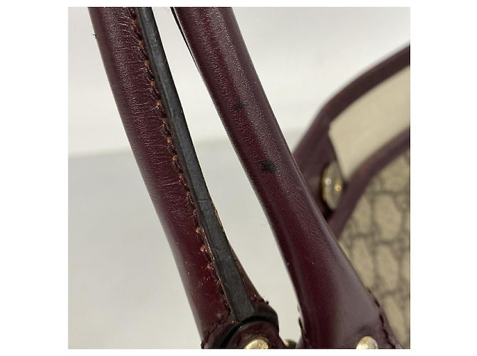 Borsa Tote Gucci GG Supreme Marrone Bordò - vista 10