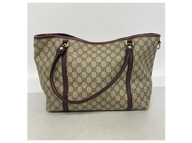 Borsa Tote Gucci GG Supreme Marrone Bordò - vista 11