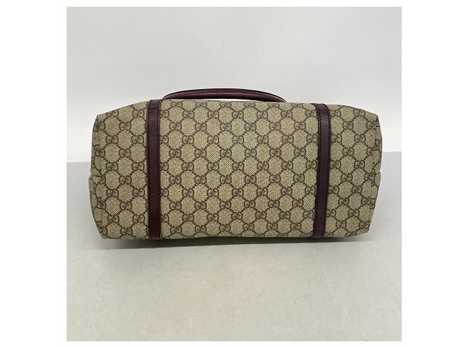 Borsa Tote Gucci GG Supreme Marrone Bordò - vista 3