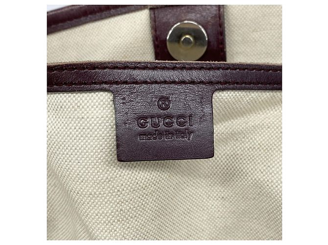 Borsa Tote Gucci GG Supreme Marrone Bordò - vista 5