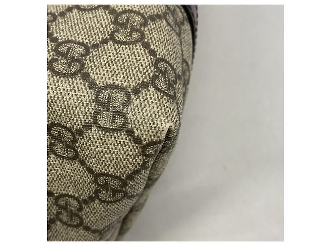 Borsa Tote Gucci GG Supreme Marrone Bordò - vista 7