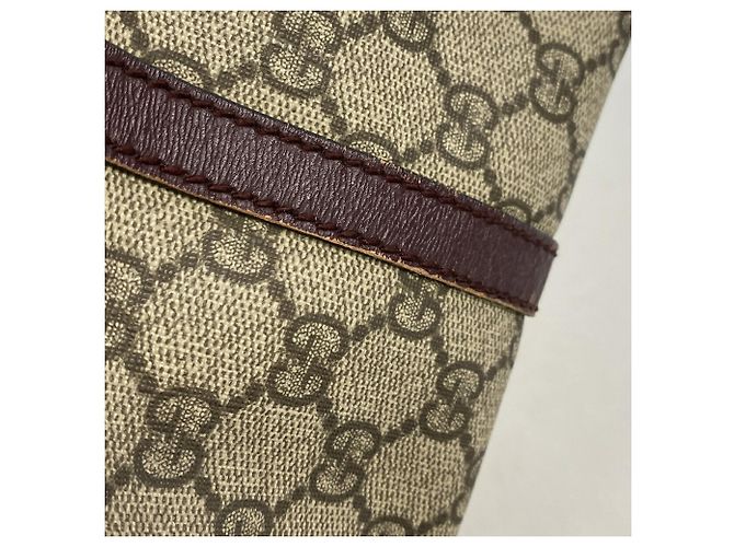 Borsa Tote Gucci GG Supreme Marrone Bordò - vista 9