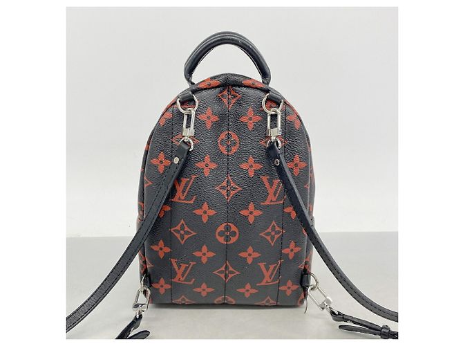 Mochila MINI Louis Vuitton Monogram Infra Rouge Palm Springs Negro Roja - vista 15