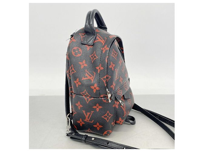 Mochila MINI Louis Vuitton Monogram Infra Rouge Palm Springs Negro Roja - vista 2