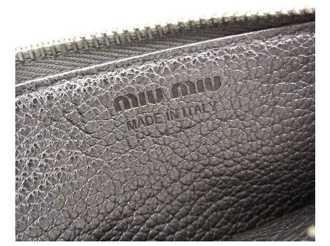 Miu Miu Kartenetui mit Münzfach Silber - Ansicht 13