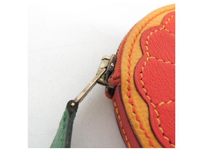 Hermès Portamonete Hermes Tutti Frutti Arancione Giallo - vista 11