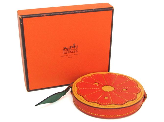 Hermès Portamonete Hermes Tutti Frutti Arancione Giallo - vista 2