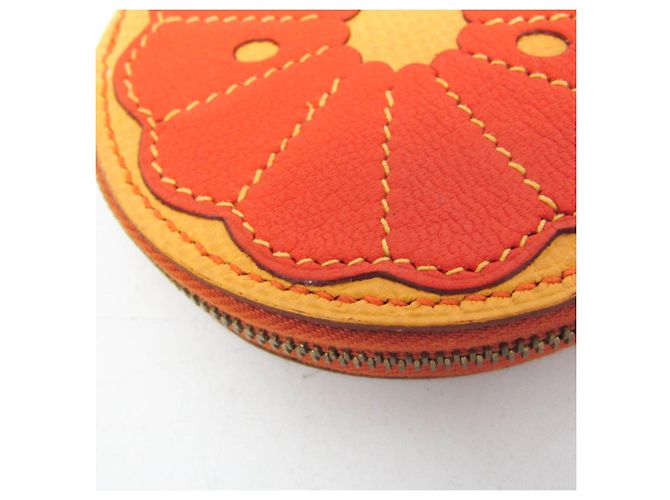 Hermès Portamonete Hermes Tutti Frutti Arancione Giallo - vista 8