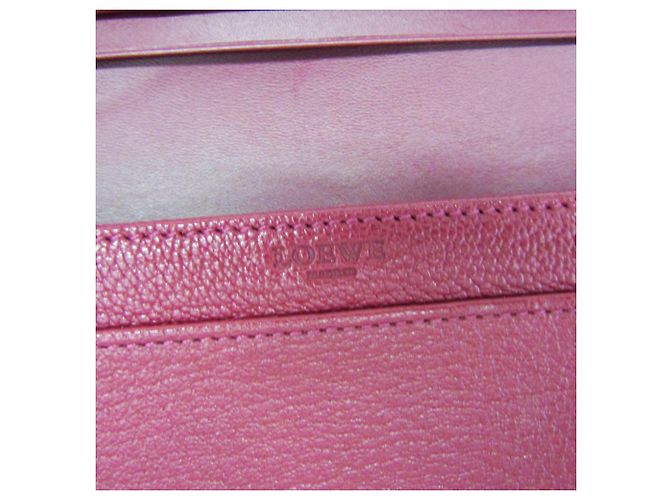 Loewe Anagram Compact Wallet in Wine Dark red - view 12