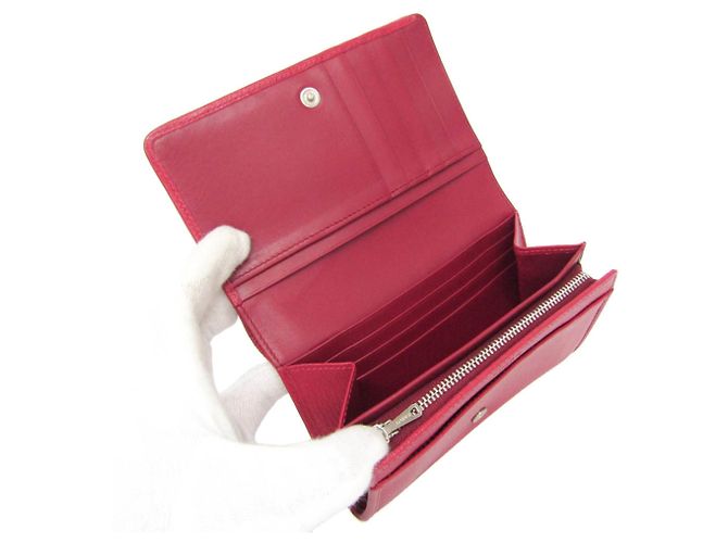 Loewe Anagram Compact Wallet in Wine Dark red - view 3