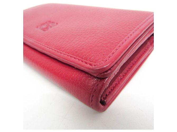 Loewe Anagram Compact Wallet in Wine Dark red - view 5