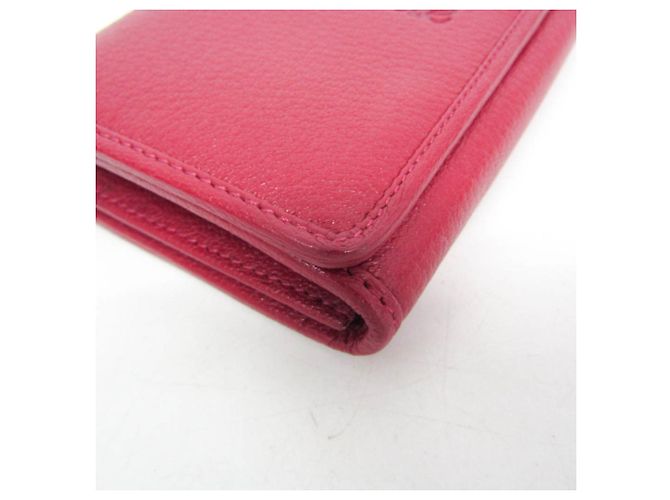 Loewe Anagram Compact Wallet in Wine Dark red - view 6