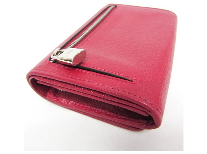 Loewe Anagram Compact Wallet in Wine Dark red - view 7