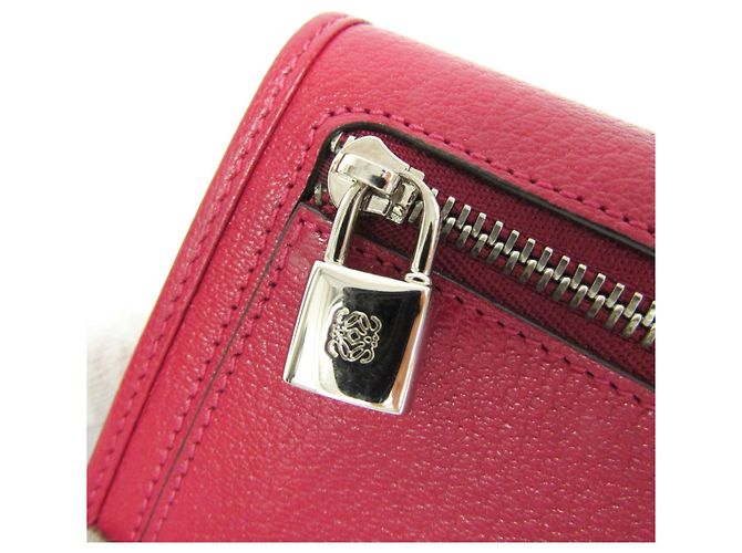 Loewe Anagram Compact Wallet in Wine Dark red - view 8