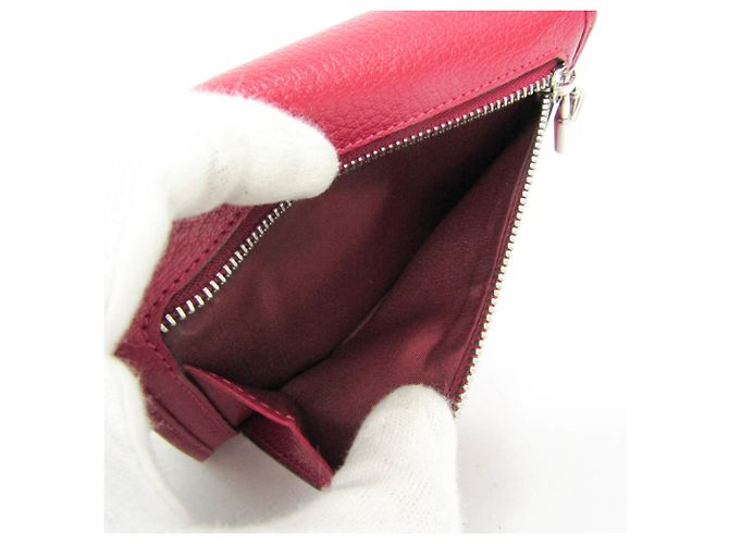 Loewe Anagram Compact Wallet in Wine Dark red - view 9