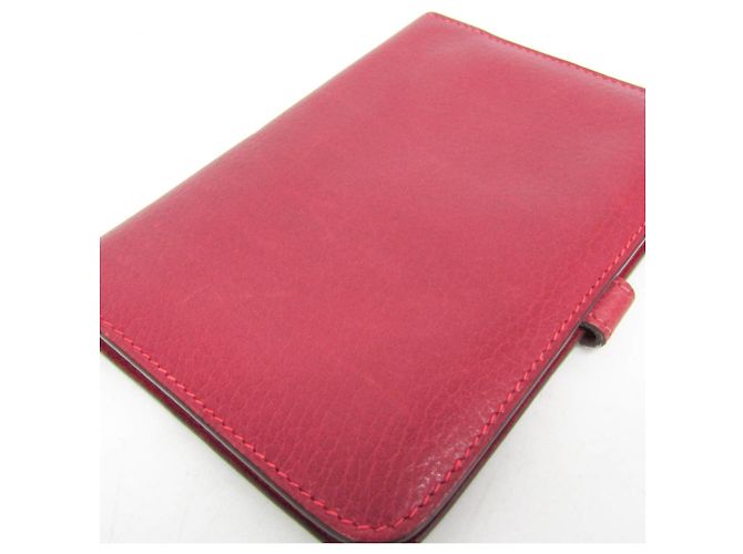 Hermès Monedero Hermes Dogon Compact en piel roja - vista 10