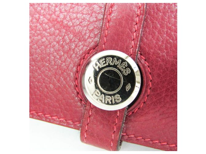 Hermès Monedero Hermes Dogon Compact en piel roja - vista 11