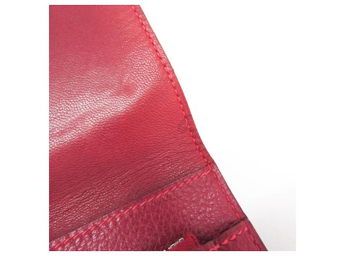 Hermès Monedero Hermes Dogon Compact en piel roja - vista 12