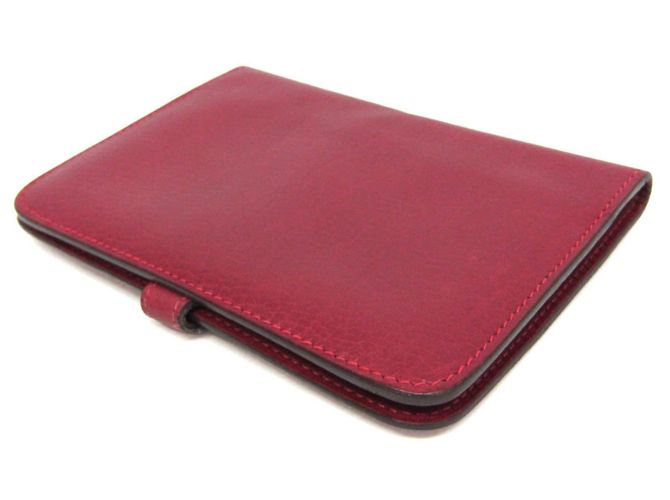 Hermès Monedero Hermes Dogon Compact en piel roja - vista 3