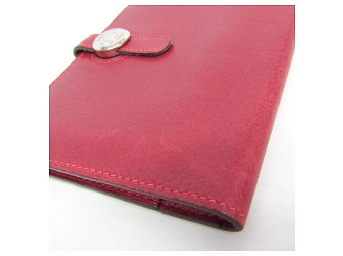 Hermès Monedero Hermes Dogon Compact en piel roja - vista 9