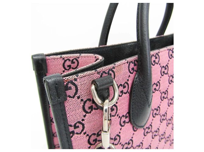 Gucci GG Canvas Interlocking G Small Schultertasche/Tote Bag Pink Marineblau - Ansicht 6