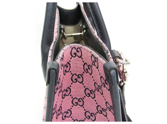 Gucci GG Canvas Interlocking G Small Schultertasche/Tote Bag Pink Marineblau - Ansicht 9