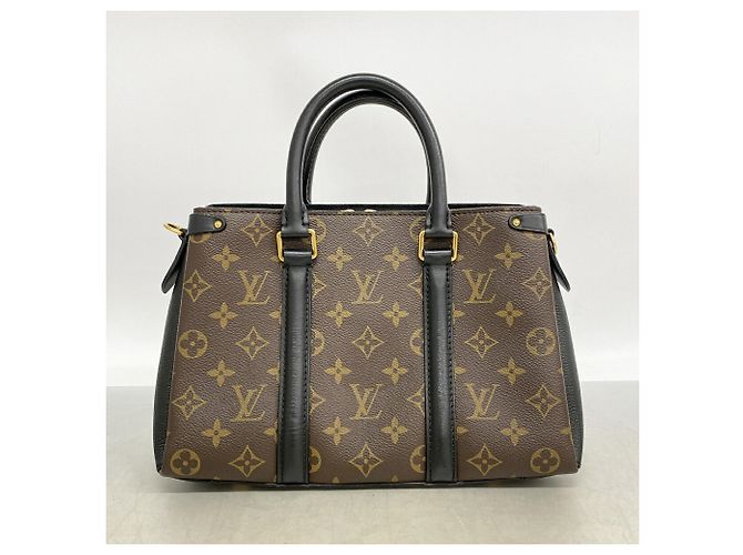 Bolsa Louis Vuitton Monogram Soufflot NV BB Marrom Preto - vista 11