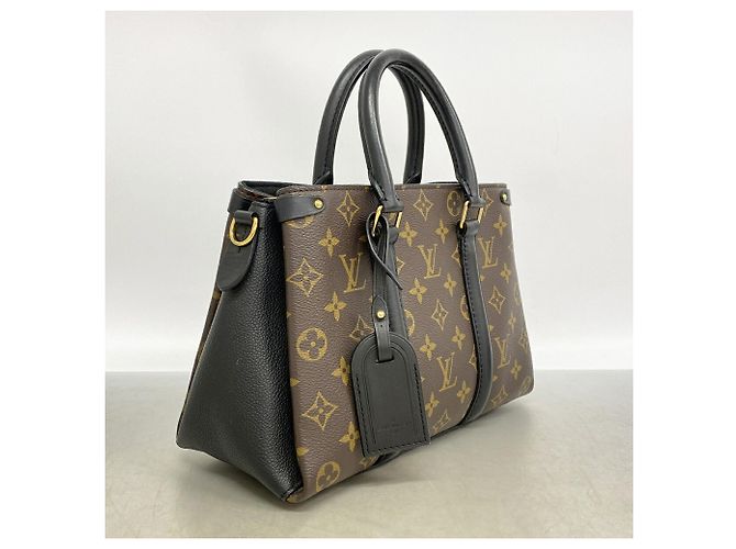 Bolsa Louis Vuitton Monogram Soufflot NV BB Marrom Preto - vista 2