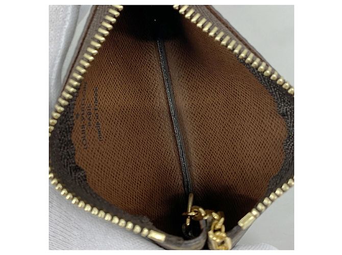 Louis Vuitton Monogram Pochette Clé Coin Case Marrone - vista 3