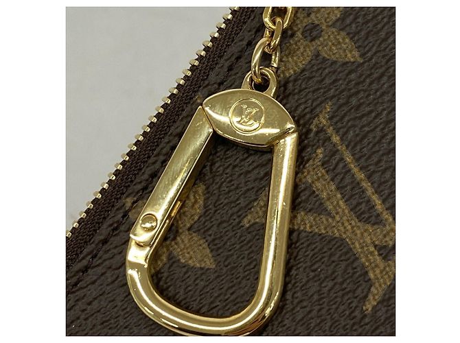 Louis Vuitton Monogram Pochette Clé Coin Case Marrone - vista 6