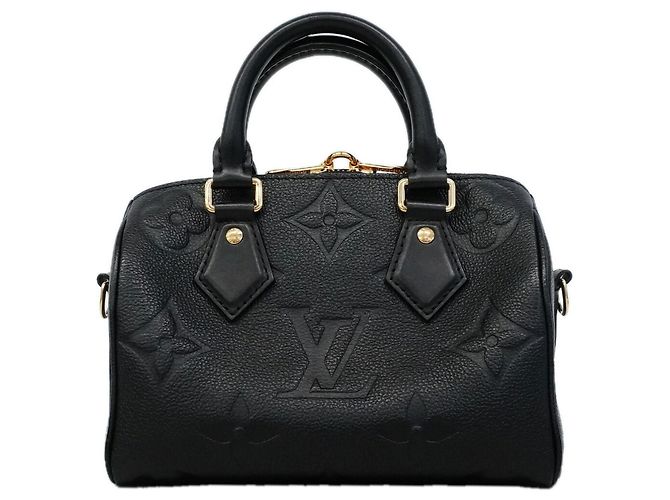 Borsa Louis Vuitton Monogram Empreinte Speedy Bandoulière 20 Nero - vista 10